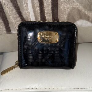 Michael Kors Black and Gold Wallet